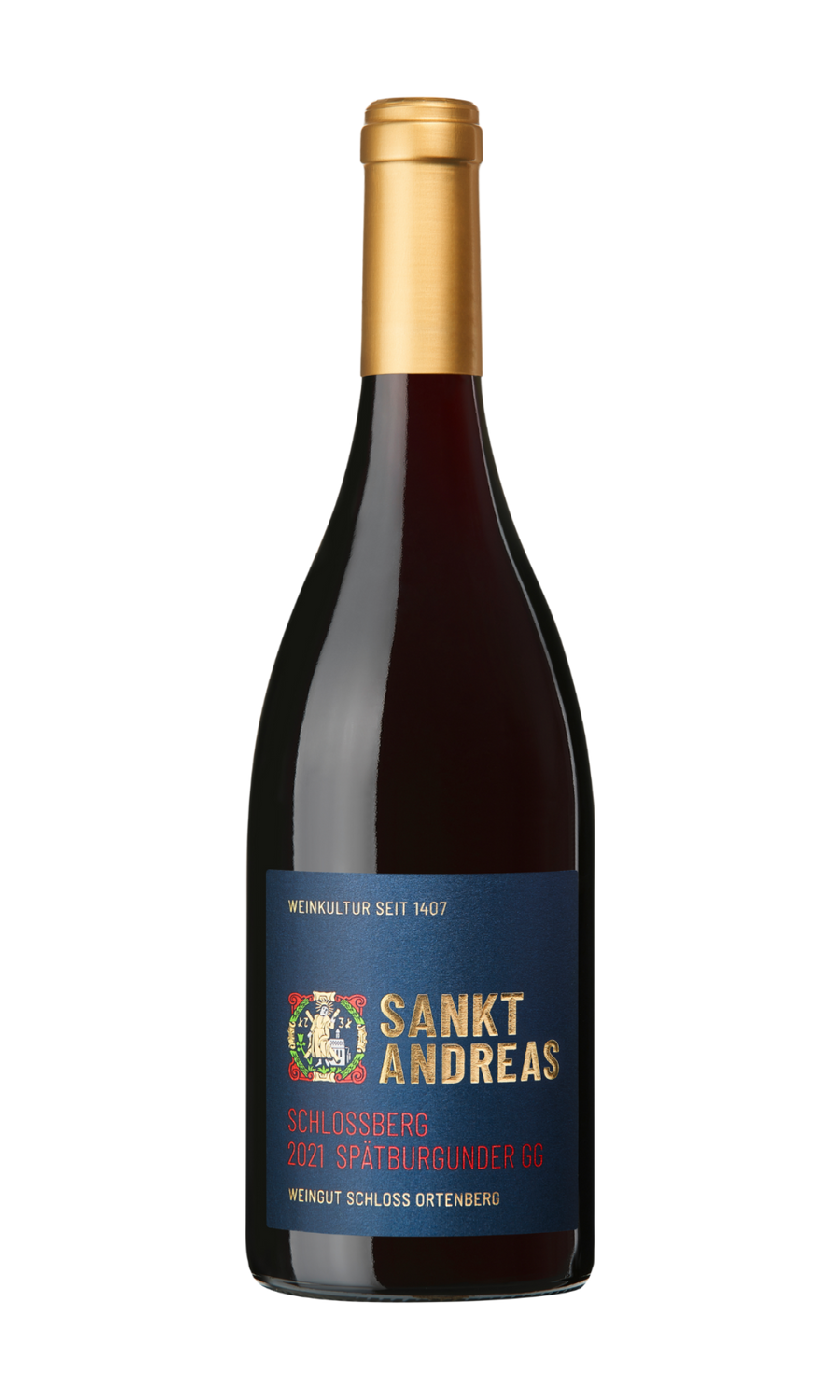 St. Andreas Spätburgunder GG Schlossberg trocken 2022 von Weingut Schloss Ortenberg, Steillage auf Granitboden
