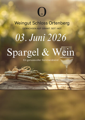 Spargel & Wein – Ein genussvoller Sommerabend 03. Juni 2026 · 18:30 Uhr