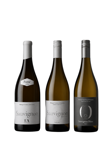 Falstaff Sauvignon-Paket von Weingut Schloss Ortenberg – drei prämierte Sauvignon-Blanc-Weine mit bis zu 94+ Punkten