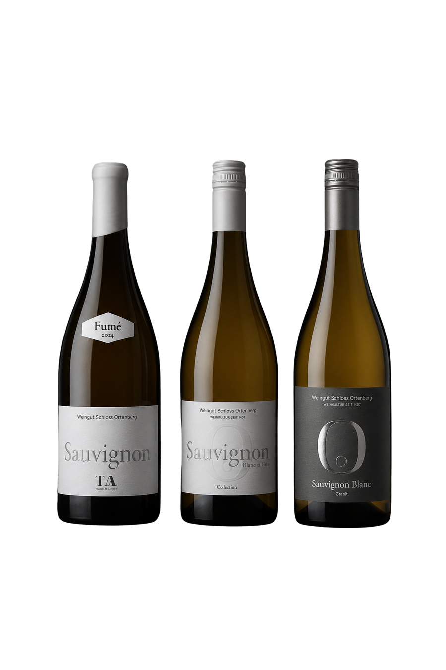Falstaff Sauvignon-Paket von Weingut Schloss Ortenberg – drei prämierte Sauvignon-Blanc-Weine mit bis zu 94+ Punkten